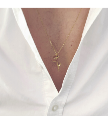 Colgante Rosa Eros Baño en Oro