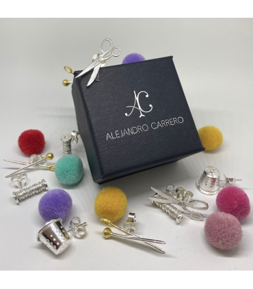 Combinación Pendientes Zurcir Alfiler-aguja y Dedal