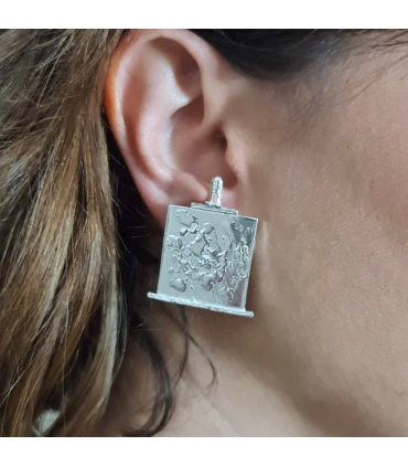 Pendientes Paleta y Lienzo de pintor