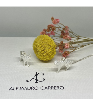 Colgante Gato en plata de ley