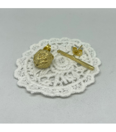 Pendientes Ovillo y Aguja de Crochet