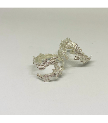 Anillo Hojas en plata de ley