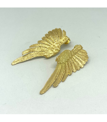 Pendientes Alas plata de ley chapado en oro
