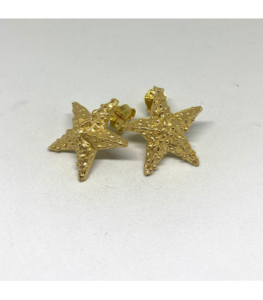 Pendientes Estrella de Mar en plata chapado en oro
