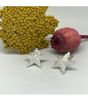 Pendientes Estrella de Mar en plata de ley