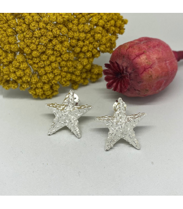 Pendientes Estrella de Mar en plata de ley