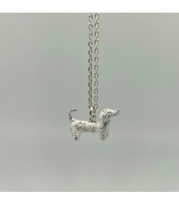 Colgante Perro Salchicha en plata de ley