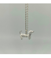 Colgante Perro Salchicha en plata de ley