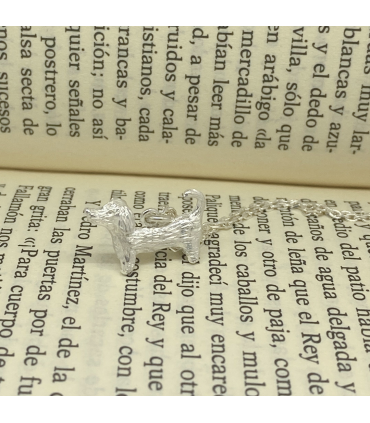 Colgante Perro Salchicha en plata de ley